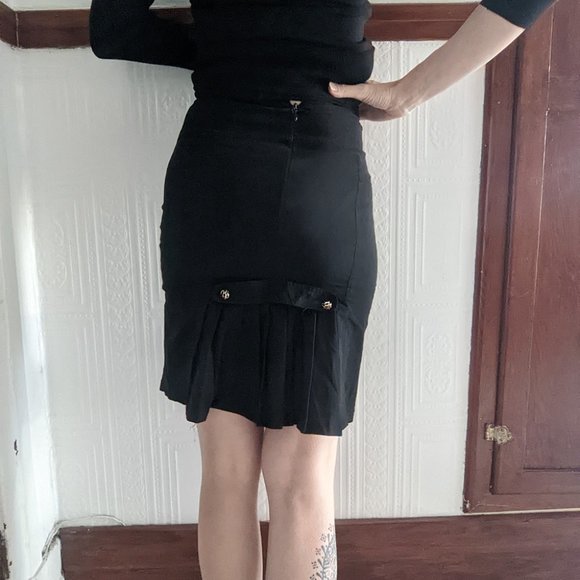 Living Dead Souls black pencil skirt with leopard - Picture 3 of 11